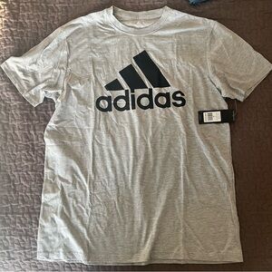 Adidas Men's Heather Gray Logo Tee